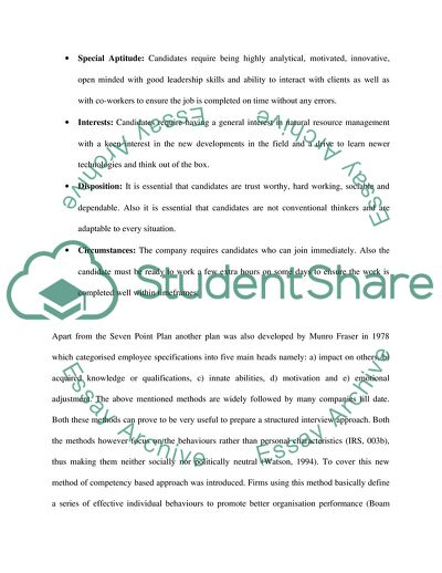 Recruiting Employees for the Post of an Environmental Engineer