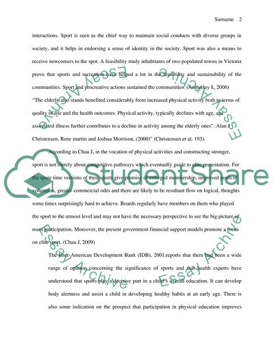 Analysis of Sport and Community Organization in the 21st century