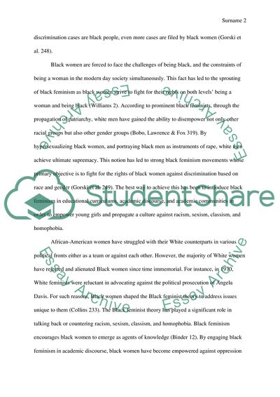 Analysis of the Black Feminist Theory