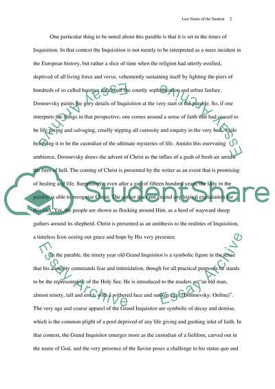 The Grand Inquisitor Dostoevskys-the Hidden Meaning