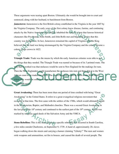 U.S. History Terms and Definitions