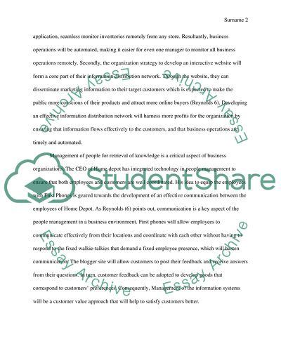 A Mobile Application for Home Depot