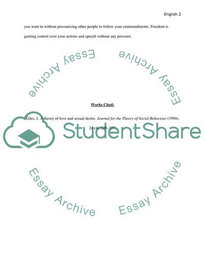 Extended Definitions of Love and Freedom