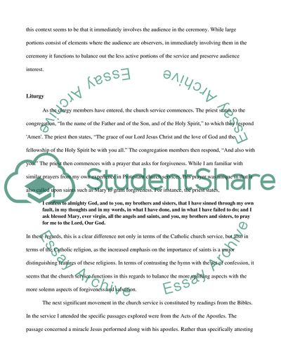 The Elements of a Catholic Mass