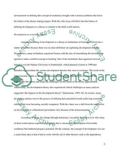 EXAMINE THE PROBLEM OF DEFINING DEVELOPMENT