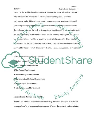 Todays International Business Environment