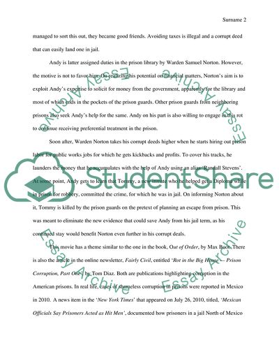 An outline of the movie: Shawshank Redemption