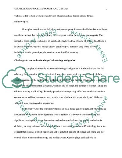 The Complex Relationship between Criminology and Gender