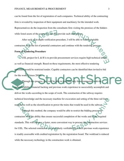 Finance,measurement.procurement in construction