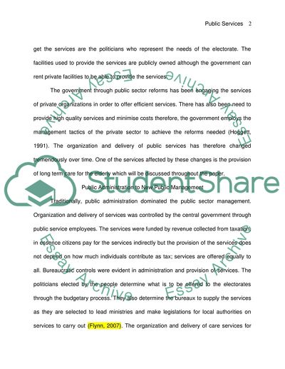 How Have Internal Markets Changed the Organisation and Delivery of Public Services