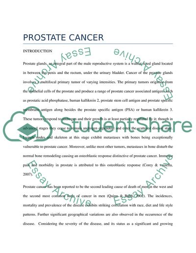 Prostate Cancer in the United States of America