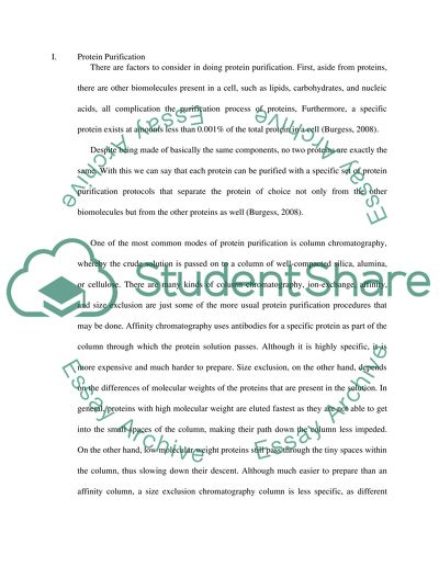 The Process of Protein Purification