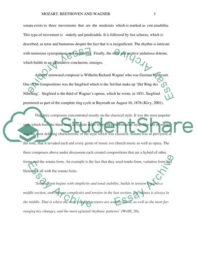 Mozart, Beethoven and Wagner