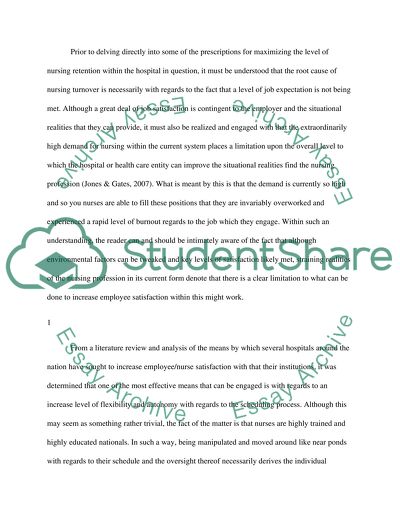 The Reason of Nursing Turnover