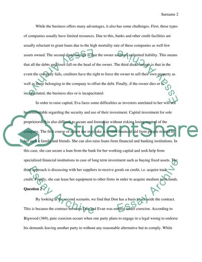 Business Law Questions