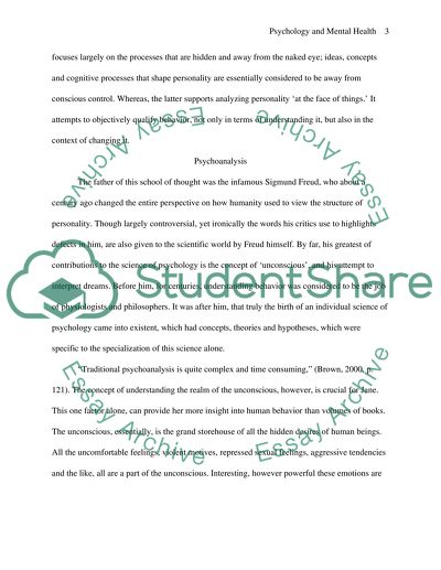 Psychology and Mental Health Issues