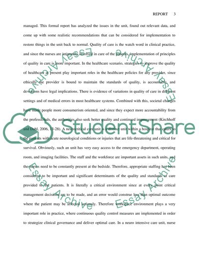 The Clinical Governance issues and strategy for Neuro-intensive