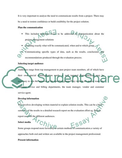 Develop a Communications Plan