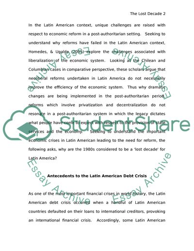 Why Are the 1980s Considered to Be a Lost Decade for Latin America