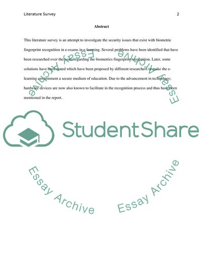 Using Biometrics Authentication via Fingerprint Recognition in E-exams in E-Learning Environments