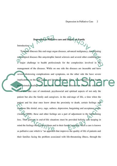 Depression in Palliative Care