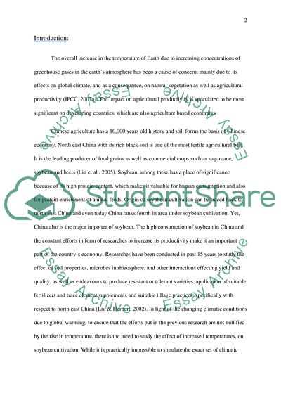 Impact of Temperature on Soybean Production Yield in Northeast China