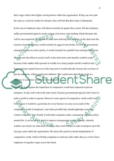 The Imposition of Comparative Worth