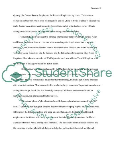 History and Forces behind Globalization