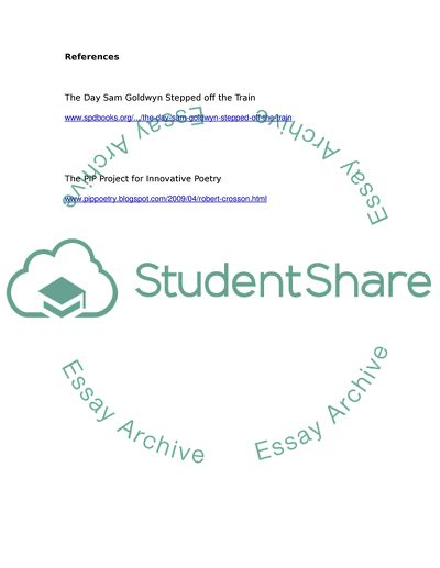 Robert Crosson Poetry