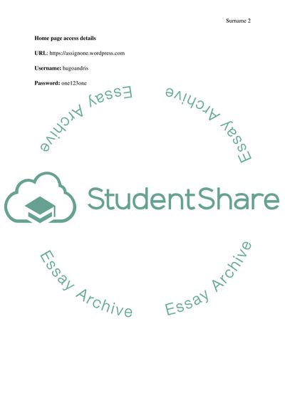 Using Word Press, Create a Home Page for a business, or student club, or nonprofit organization