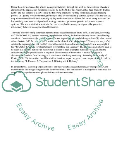 Relationship of Management and Leadership