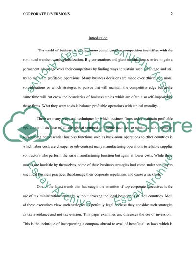 Corporate Inversions