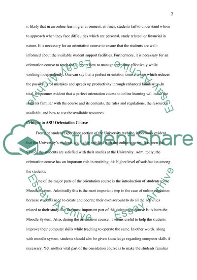 Online Orientation Course