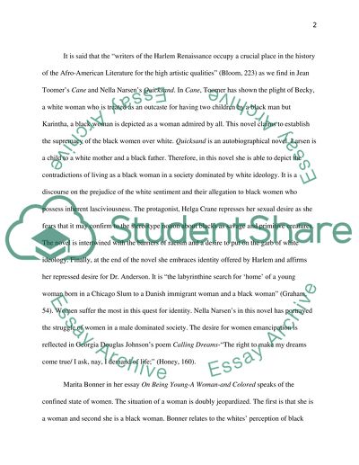 Womens struggle during the harlem renaissance to modern times depicted through literature