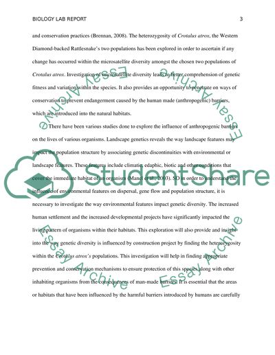 Biology lab report ( includes abstract, intro, results, dissections )