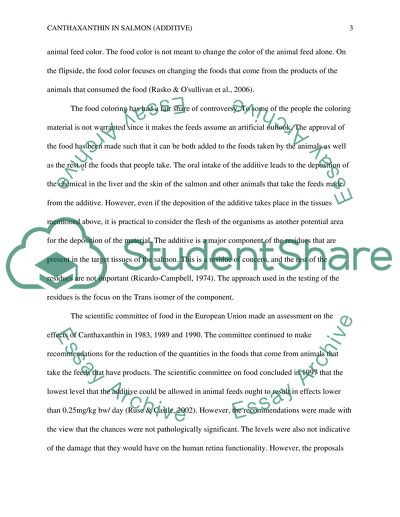 Canthaxanthin in Salmon