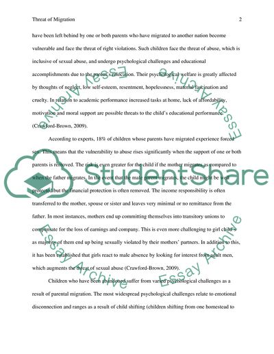 Threat of migration as a core feature of the demographic landscape