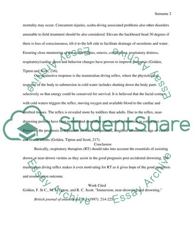 Immersion, Near-Drowning, and Drowning