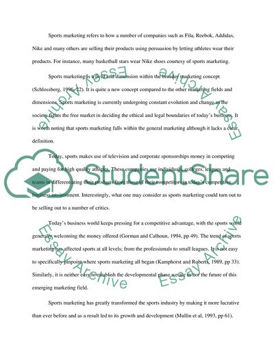 Fundamentals Of Sports Marketing