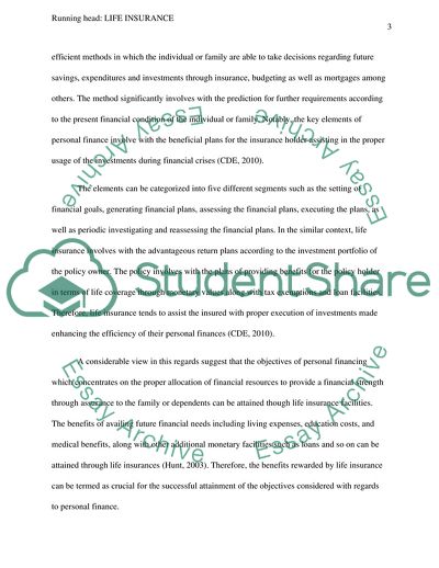 Life Insurance as a Source of Personal Finance