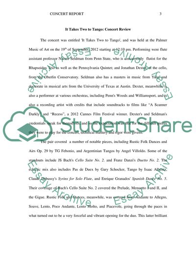 It Takes Two to Tango: Concert Review