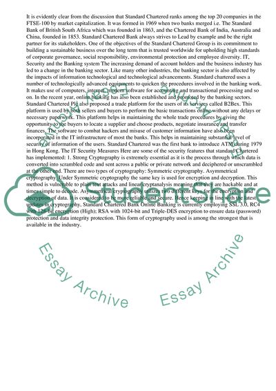 Systems Management and Security of Standard Chartered Bank