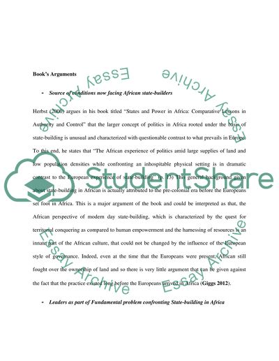 States and power in Africa:comparative lessons in authority and control by J. Herbst