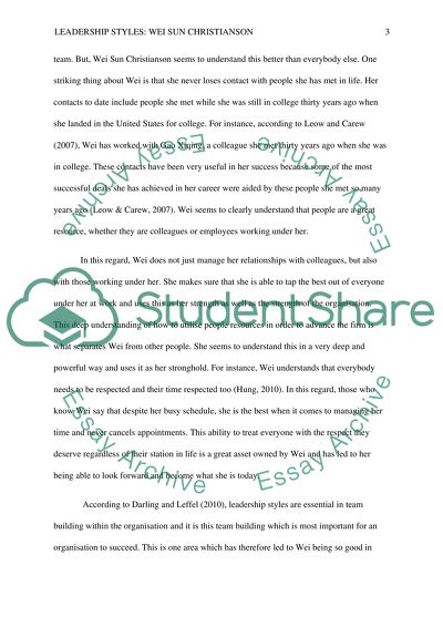 Critically discuss how that persons leadership style has made them an effective or ineffective leader