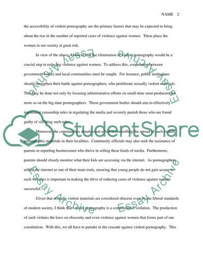 Pornography & violence