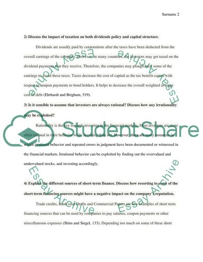 Theoritical Questions