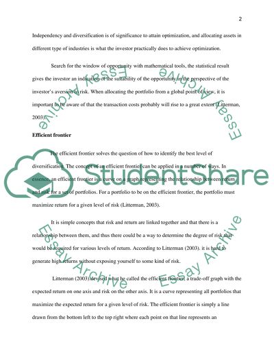Portfolio Optimization