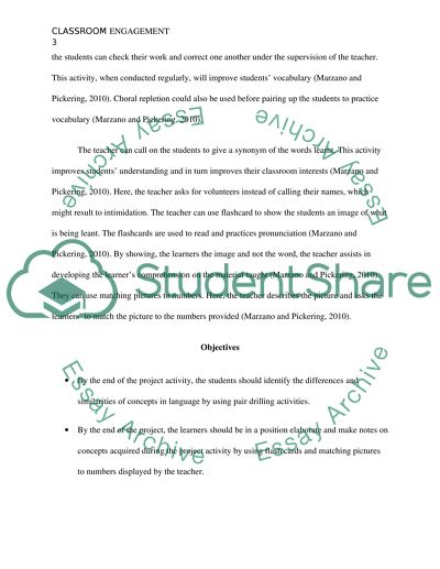 Classroom engagement