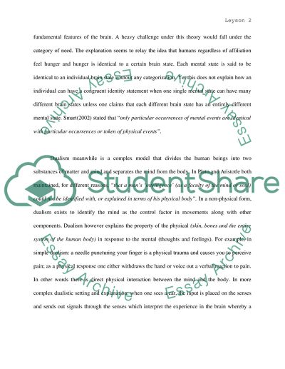 Philosophy Token vs. Dualism or New Theory