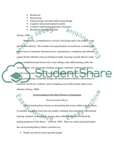 Sexual Offense of Young People